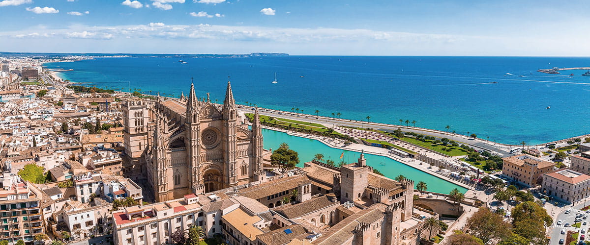  Aerial view of Palmas medieval cathedral 
